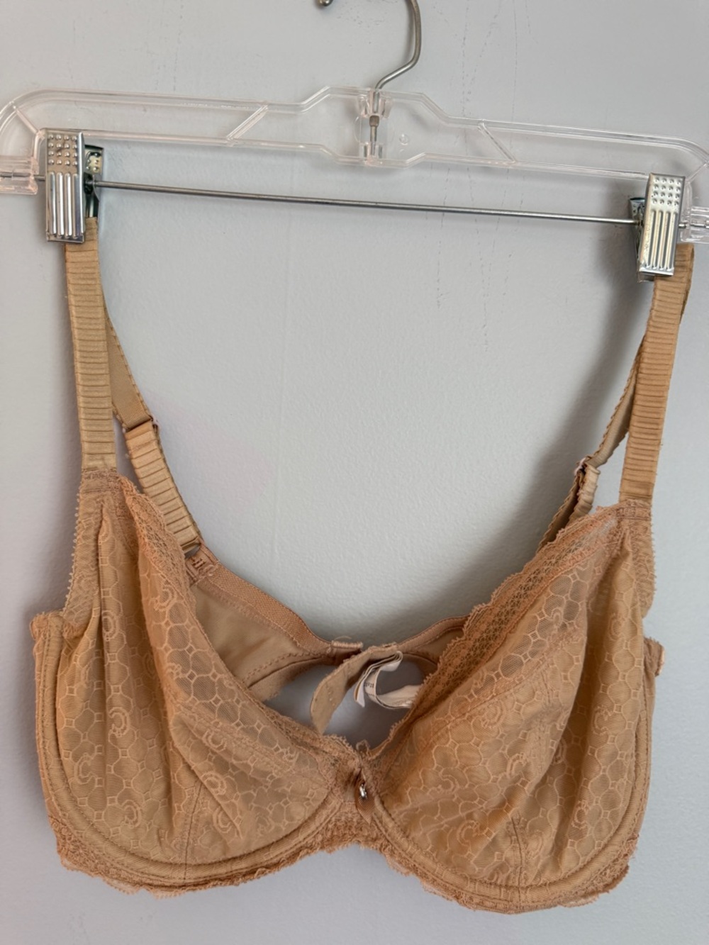 Chantelle Peach Lace Underwire Bra